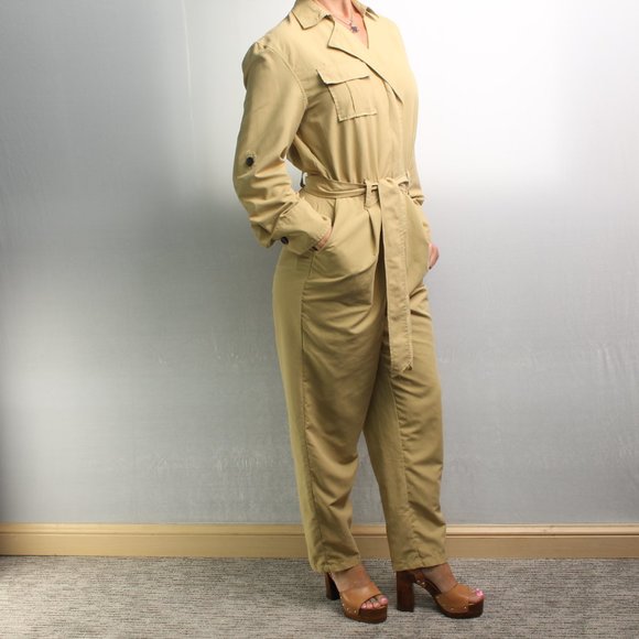 Who What Wear Jumpsuit with Pockets Size Women's Small Khaki Color - Picture 4 of 16